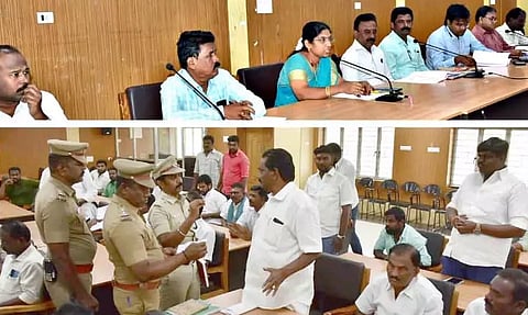 அவனியாபுரம் ஜல்லிக்கட்டு- மதுரை கலெக்டர் அலுவலகத்தில் ஆர்.டி.ஓ. தலைமையில் சமாதான கூட்டம்