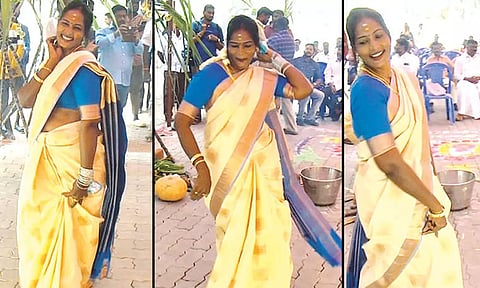 சமத்துவ பொங்கல் விழா- ரஞ்சிதமே பாடலுக்கு குத்தாட்டம் போட்ட பெண் கவுன்சிலர்