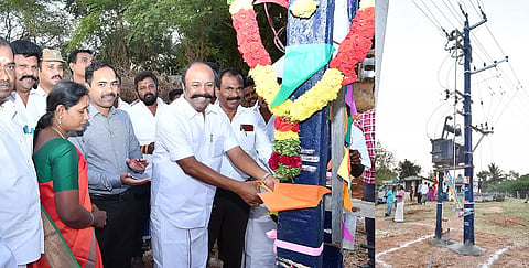 அதிகரம் கிராமத்தில் புதிய மின்மாற்றி செயல்பாட்டினை அமைச்சர் பெரியகருப்பன் தொடங்கி வைத்தார்.