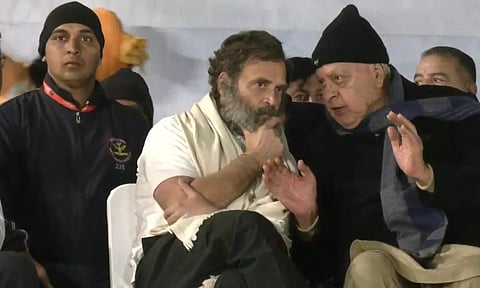 ராகுல் காந்தியுடன் பரூக் அப்துல்லா