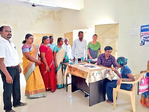 மருத்துவ முகாம் நடைபெற்ற போது எடுத்த படம்.