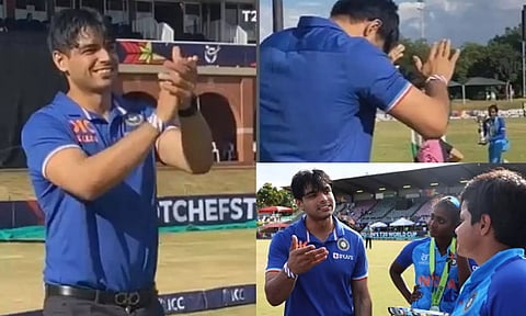 சீனியர் அணியை மிஞ்சிய ஜூனியர் மகளிர் அணிக்கு தலை வணங்கிய நீரஜ் சோப்ரா - வைரலாகும் வீடியோ