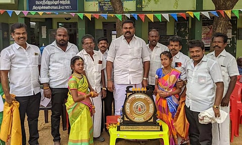 நிகழ்ச்சியில் ராஜா எம்.எல்.ஏ. கலந்து கொண்டபோது எடுத்த படம்.