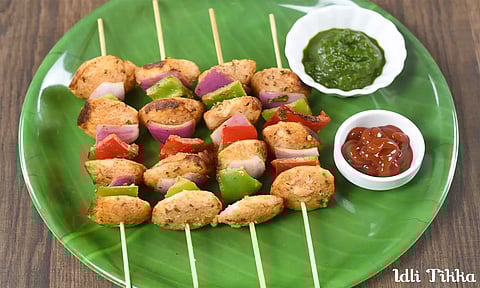 10 நிமிடத்தில் செய்யலாம் கலக்கலான இட்லி டிக்கா