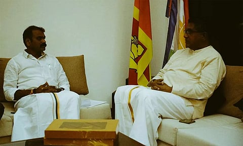 வடக்கு மாகாண ஆளுநர் ஜீவன் தியாகராஜாவுடன் எல்.முருகன் சந்திப்பு