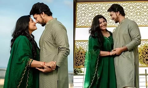 காதலர் தினம் ஸ்பெஷல்.. பழனியில் சாமி தரிசனம் செய்த கவுதம் கார்த்திக் - மஞ்சிமா மோகன்