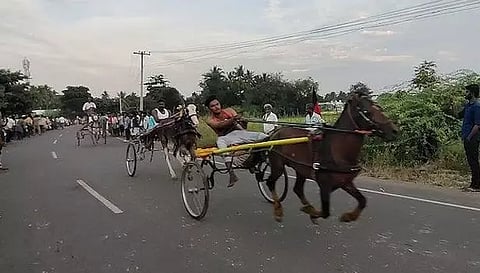 ரேக்ளா ரேஸ் போட்டியை வீடியோ எடுத்தவர்கள் உள்பட 3 பேர் காயம்