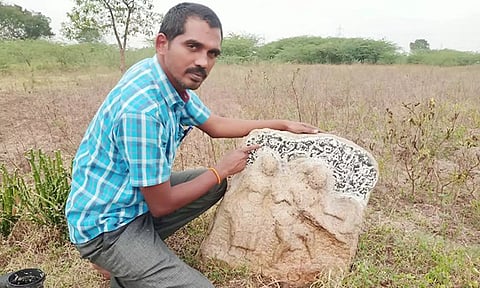 திருமங்கலம் அருகே 16-ம் நூற்றாண்டு நடுகல் சிற்பம் கண்டுபிடிப்பு