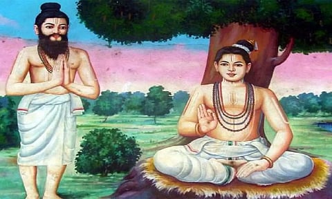 நவதிருப்பதியில் அவதரித்த நம்மாழ்வார், மதுரகவி ஆழ்வார்