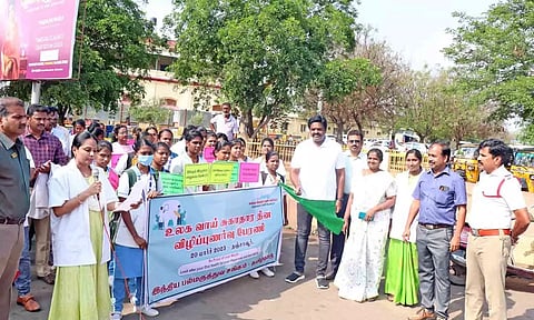 விழிப்புணர்வு பேரணியை மேயர் சண் ராமநாதன் தொடங்கி வைத்தார்.