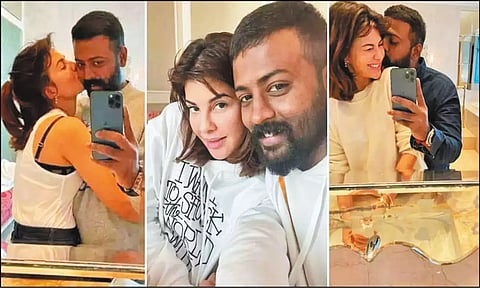 நடிகை ஜாக்குலின் பெர்னான்டசுடன் சுகேஷ் சந்திரசேகர் (பழைய படங்கள்).