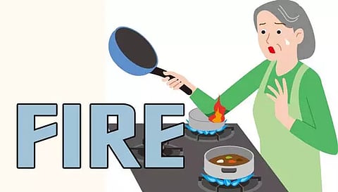 தீயில் காயம் அடைந்த இளம் பெண் சாவு