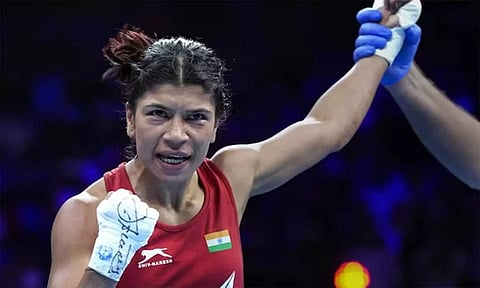 உலக குத்துச்சண்டை சாம்பியன்ஷிப் போட்டியில் நிகத் ஜரீன் அசத்தல்... இந்தியாவுக்கு 3வது தங்கம்