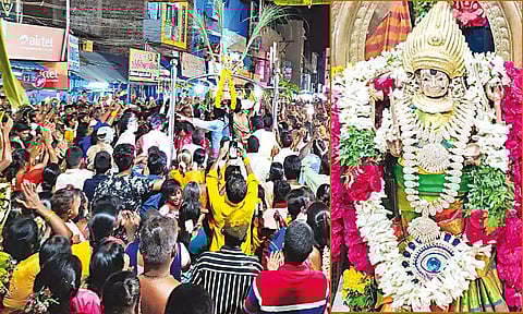 சோழவந்தான் ஜெனகை மாரியம்மன் கோவிலில் 3 மாத கொடிக்கம்பம் ஏற்றும் நிகழ்ச்சி