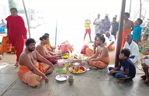 அந்தியூர் பத்ரகாளியம்மன் கோவிலில் கணபதி ஹோமம் நடந்த போது எடுத்த படம்.