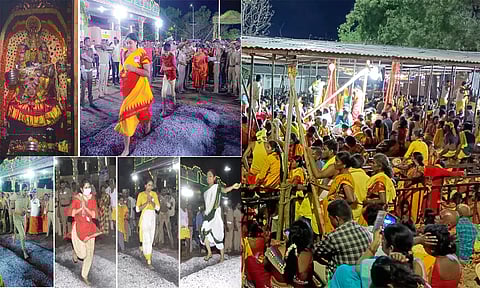 பண்ணாரியம்மன் கோவிலில் இன்று அதிகாலை லட்சக்கணக்கான பக்தர்கள் குண்டம் இறங்கி வழிபாடு
