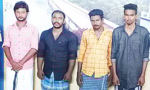 கைது செய்யப்பட்டவர்களை படத்தில் காணலாம்.