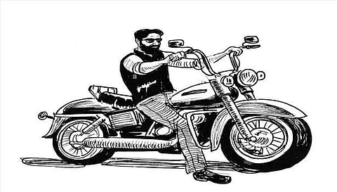 கடைக்குள் புகுந்த பைக்