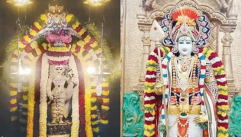 ஊத்துமலை முருகன், சேலம் சின்னத்திருப்பதி முத்துமாரியம்மன் கோவிலில் அமைந்துள்ள பாலமுருகனுக்கு சிறப்பு அலங்காரம் செய்யப்பட்டிருந்த காட்சி.