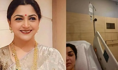 அடினோ வைரஸ் தாக்கத்தால் தீவிர காய்ச்சல்- குஷ்பு ஐதராபாத் ஆஸ்பத்திரியில் அனுமதி