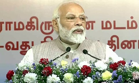 விவேகானந்தரின் கொள்கைகளை நிறைவேற்ற இந்தியா பாடுபடுகிறது- பிரதமர் மோடி பேச்சு