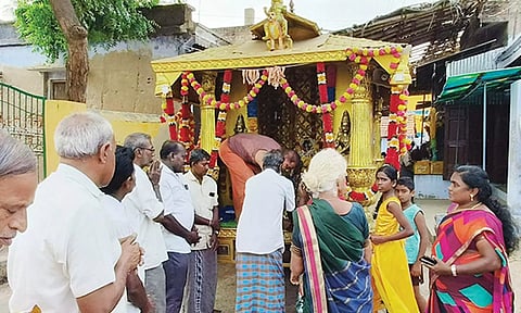 தென்திருப்பேரையில் பா.ஜ.க. சார்பில் அய்யப்ப ரதத்திற்கு வரவேற்பு