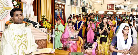 ஈரோடு புனித அமல அன்னை ஆலயத்தில் உதவி பங்கு தந்தை நல்லஜேக்கப் தலைமையில் சிறப்பு பிரார்த்தனை நடந்தது.