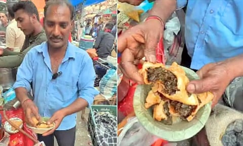 தெருவோர வியாபாரியின் சமோசா வைரல்