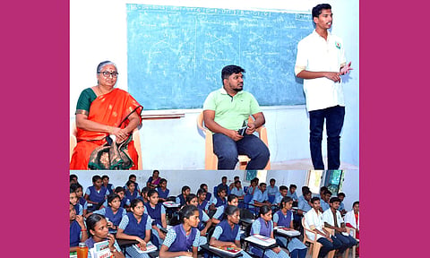 அரசு பள்ளி பிளஸ்-2 மாணவர்களுக்கான நீட் நுழைவு தேர்வு இலவச பயிற்சி வகுப்பை கலெக்டர் ஜெயசீலன் பார்வையிட்டார்.