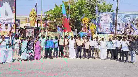 ஆணவ படுகொலையை கண்டித்து விடுதலை சிறுத்தை கட்சியினர் கண்டன ஆர்ப்பாட்டம்
