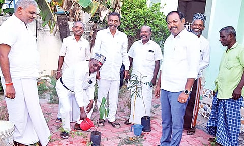 இப்தார்பு நிகழ்ச்சி நினைவாக மரக்கன்று நட்ட போது எடுத்த படம்.