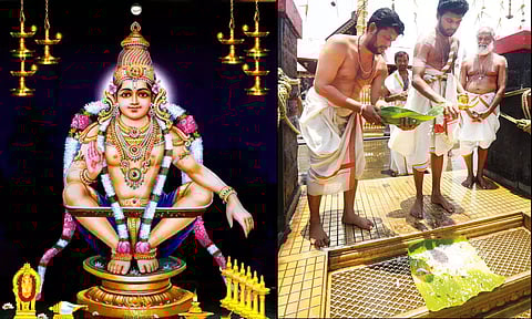 18 படிகளில் வன தேவதைகளுக்கான சிறப்பு படைப்பு பூஜை நடந்தபோது எடுத்த படம்.