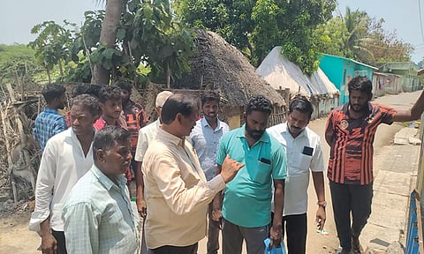 கடலூர் சிப்பாய் தெருவில் துணை மேயர் தாமரைச்செல்வன் ஆய்வு செய்தார்.