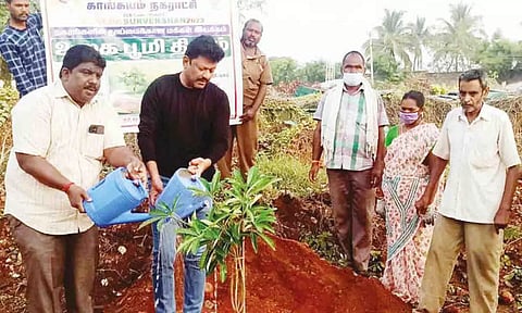 காங்கயத்தில் உலக பூமி தினவிழா நடைபெற்ற காட்சி.