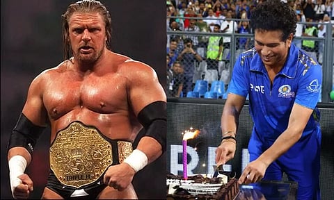 சச்சின் டெண்டுல்கருக்கு வீடியோ மூலம் பிறந்தநாள் வாழ்த்து தெரிவித்த டிரிபிள் ஹெச்