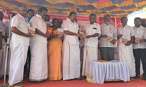 கம்யூனிஸ்ட் கட்சியின் போராட்டத்திற்கு தி.மு.க. துணை நிற்கும்-அமைச்சர் கே.என்.நேரு பேச்சு