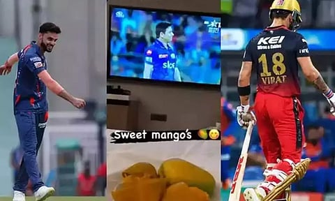 1 ரன்னில் அவுட்... கோலி ஆட்டம் இழந்ததை கிண்டல் செய்த நவீன்-உல்-ஹக்