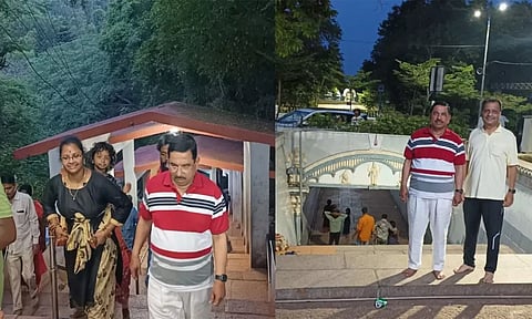 திருப்பதிக்கு நடந்து சென்று பிரகலாத் ஜோஷி சாமி தரிசனம்: முதல்-மந்திரி பதவிக்காக வேண்டுதலா?