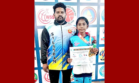சர்வதேச சிலம்ப போட்டியில் ராமநாதபுரம் மாணவி சாதனை