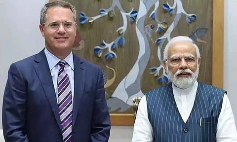 பிரதமர் மோடியுடன் வால்மார்ட் நிறுவன சிஇஓ சந்திப்பு