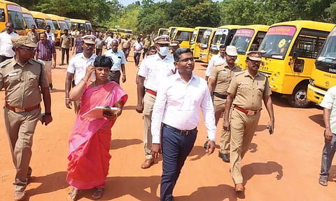 நாகர்கோவிலில் இன்று பள்ளி வாகனங்களில் அதிரடி ஆய்வு