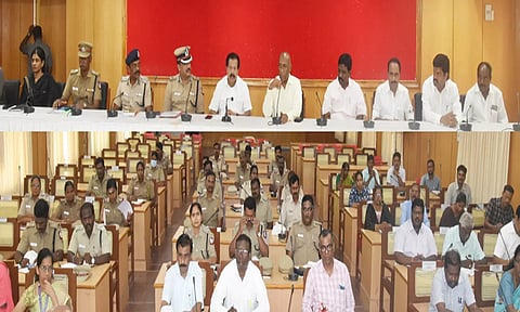 அமைச்சர் பொன்முடி, கலெக்டர் பழனி தலைமையில் ஆலோசனை கூட்டம் நடந்தது. 