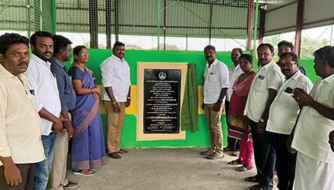 நுண் உர மையத்தை சேர்மன் செல்வராஜ் திறந்து வைத்த போத்ய் எடுத்த படம்.