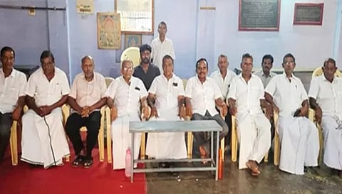 விசைத்தறி உற்பத்தியாளர்கள் சங்க கூட்டம் நடைபெற்றபோது எடுத்த படம்.