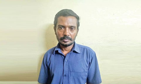 கைதான காசிராஜன்.