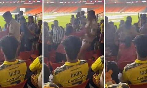 நரேந்திர மோடி மைதானத்தில் போலீசாரை தாக்கிய பெண்- வைரலாகும் வீடியோ