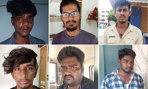 கைதானவர்களை காணலாம்.