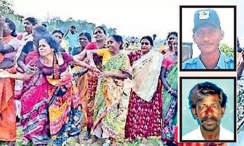 வெடிவிபத்தில் இறந்த தொழிலாளர்கள், விபத்து நடந்த இடத்தில் கதறி அழுத பெண்கள்.