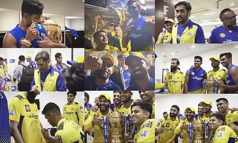 சிஎஸ்கே வீரர்களின் வெற்றி கொண்டாட்டம்.. வீடியோ வெளியிட்ட சென்னை சூப்பர் கிங்ஸ்