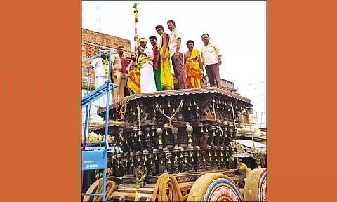 சோழவந்தான் ஜெனகை மாரியம்மன் தேர் திருவிழா முகூர்த்தக்கால் நடும்விழா